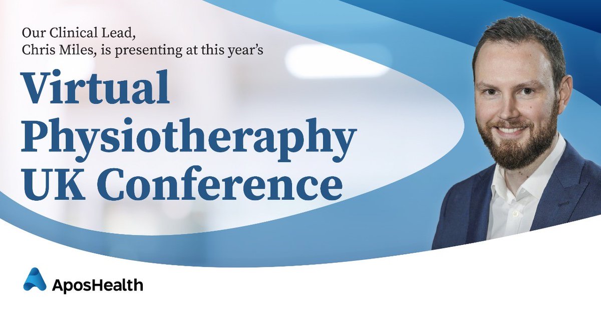 AposHealthUS's tweet photo. Our Clinical Lead, Chris Miles is speaking at this year’s Physiotherapy UK conference this weekend. Chris will be presenting on how AposHealth provides a potential alternative to surgery for knee osteoarthritis patients. For more information visit https://t.co/297fLFKmPT https://t.co/5KwDdZTsfc