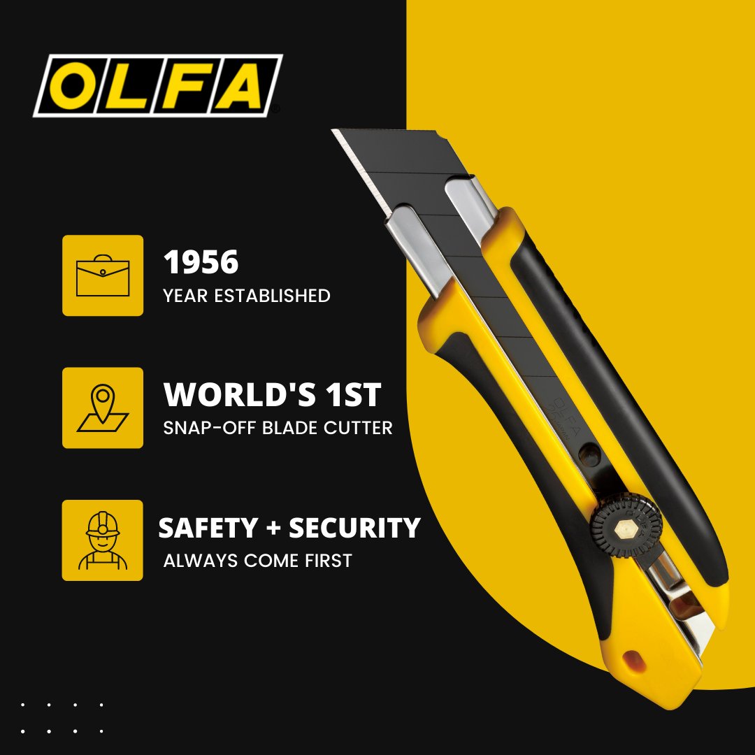 We have been here since 1956...how long have you been choosing OLFA? 😏

 #olfa #olfacuts #madeinjapan #theoriginatorsince1956