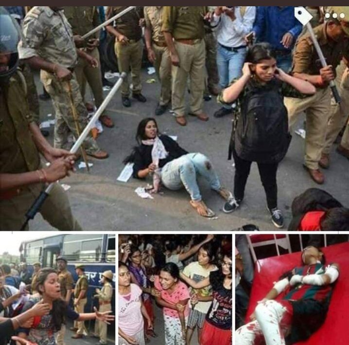 मैं भारत की जनता को कहना चाहता हूं की #BJP को वोट देने से पहले इन तस्वीरों पर भी गौर कर लेना क्योंकि #बीजेपी की सरकार में हक मांगने पर बेटियों को भी मारा जाता है ।