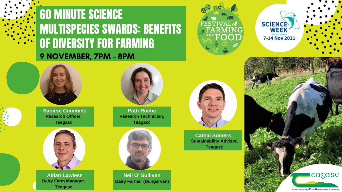 Multi Species Swards: NextTuesday-Dungarvan dairy farmer Neil O'Sullivan discusses reduced nitrogen, drought resistance and his experience with multi species swards. bit.ly/2ZQLxiU <a href="/NeilOSuileabhai/">Neil O'Sullivan</a> <a href="/teagasc/">Teagasc</a> <a href="/TeagascEnviron/">Teagasc Environment</a> <a href="/pippa_hackett/">Pippa Hackett</a>