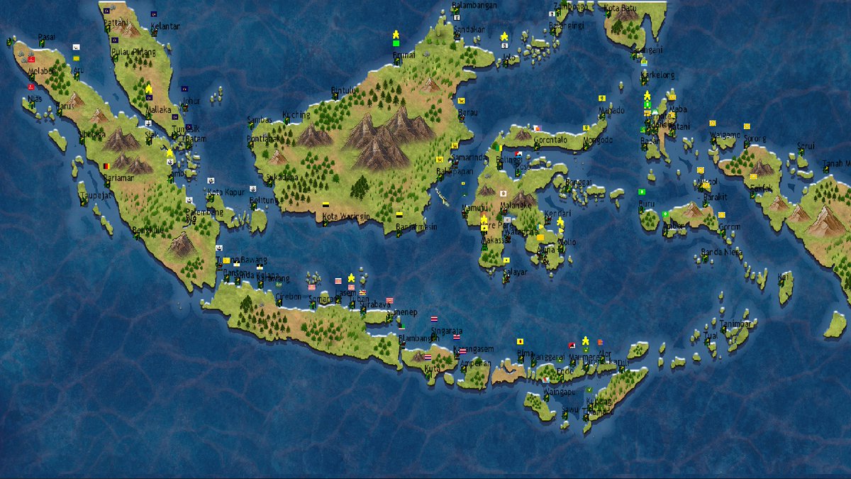 Pedalahusa's tweet photo. Full map after press backspace #peranglaut #indiegame #screenshotsaturday #gamedevelopment #dstrategy https://t.co/XXTgWCRiQA
