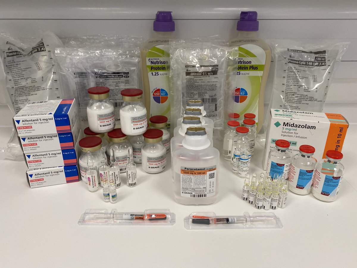 This all medicines required to keep ONE covid patient safe for ONE day one critical care…. Or just ONE vaccine? #getthejab