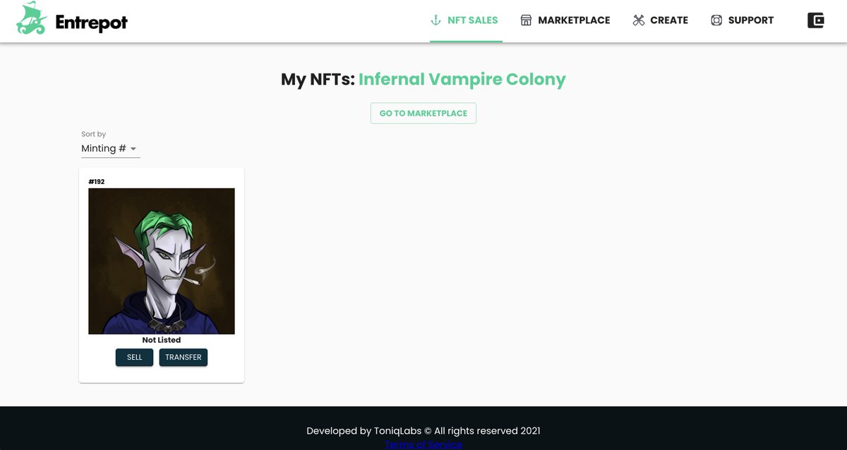 mikito330's tweet photo. #InfernalVampireColony 一瞬で完売した模様。取り敢えず1体だけ確保。#ICP #DFINITY https://t.co/N4K3l8VLG3