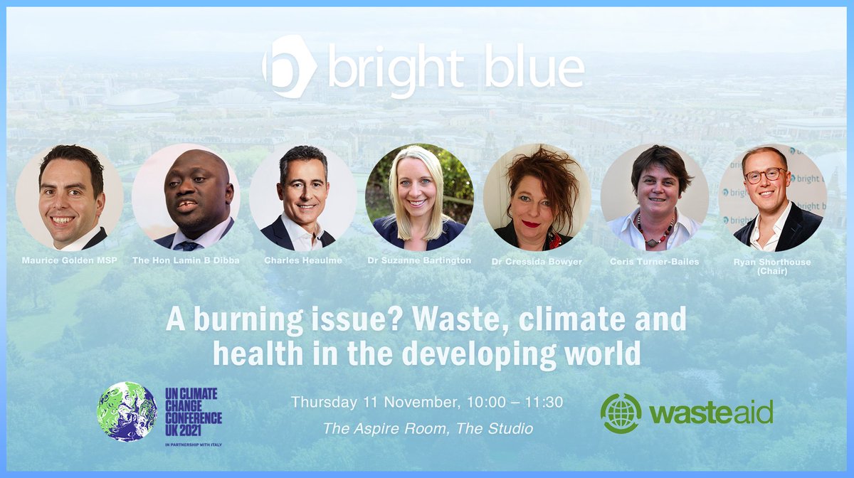 WeAreBrightBlue's tweet photo. A burning issue? Waste, climate and health in the developing world
🗣️ @mgoldenmsp, Lamin B. Dibba, @HuhtamakiGroup, @suzbartington, @BowyerCressida, @CerisBailes & @RyanShorthouse
📆 Thu 11th Nov, 10:00 – 11:30
📍 The Aspire Room, The Studio
🤝 @WasteAid https://t.co/r0yoW3r45W