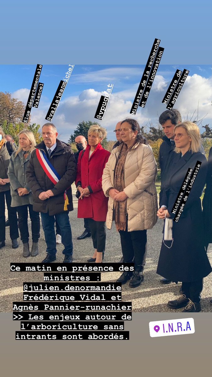 Quelle arboriculture demain ? Comment faire sans intrants face aux maladies des arbres. Les enjeux présentés aux ministres ce matin à Saint-Marcel-les-Valence <a href="/INRAE_France/">INRAE</a> #agriculture #arboriculture #sansintrants #bio #biodiversite <a href="/J_Denormandie/">Julien Denormandie</a>