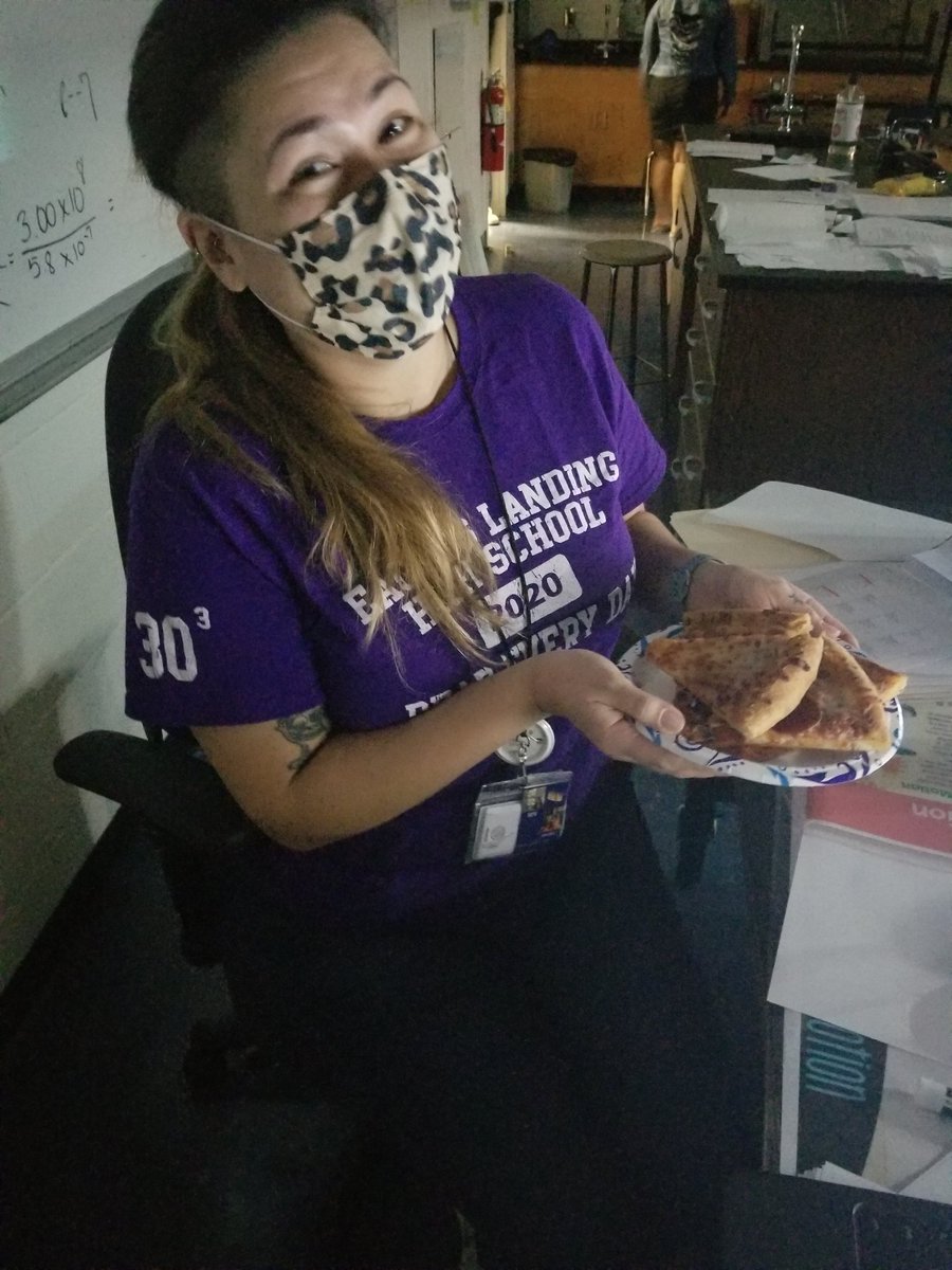 LGHS_MsLawrence's tweet photo. @RWilliams_EDS is the BEST AP ever!!! She suprised us with a pizza lunch today!! #teacherlife #EagleStrong @DrKeshaJones1 @ELHS_HCS https://t.co/6SX5pvAzVZ