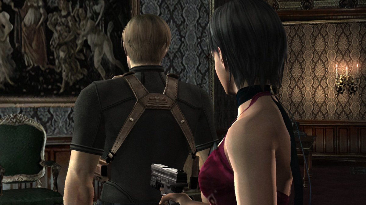 no_reeree's tweet photo. another proof that they're married in re6 is that ada didnt even point a gun at him, they're done with the foreplay phase https://t.co/DrbGyyJ8Ka