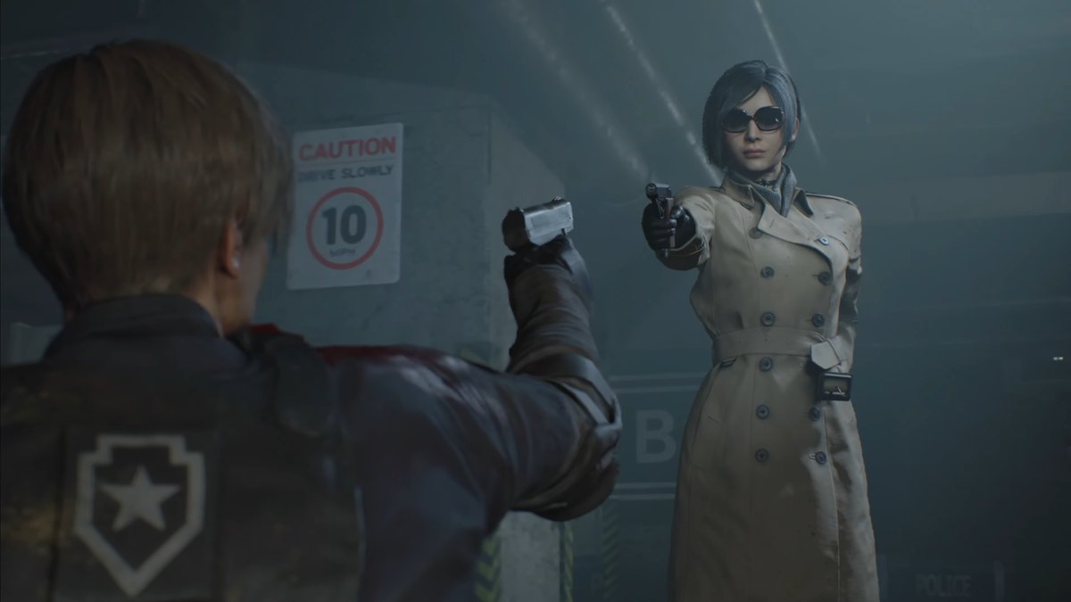 no_reeree's tweet photo. another proof that they're married in re6 is that ada didnt even point a gun at him, they're done with the foreplay phase https://t.co/DrbGyyJ8Ka