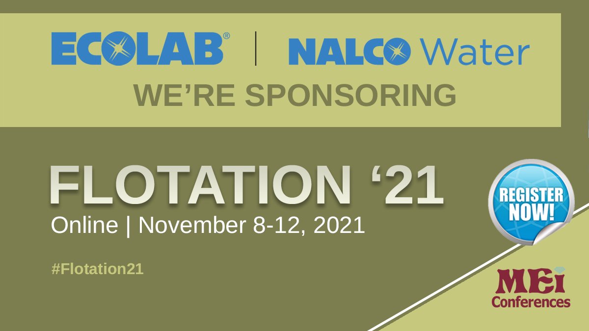 Nalco_News's tweet photo. Connect with the Nalco Water global mining team at our virtual booth next week during the Flotation '21 virtual conference. https://t.co/YVLqc0h3qh #Flotation21 https://t.co/L6fFgdchcQ