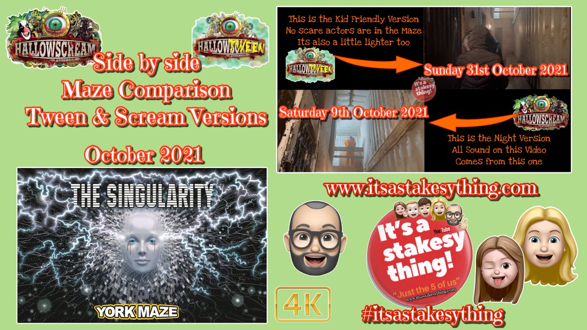 Stakesy3000's tweet photo. Tonightβs video is now over on YouTube https://t.co/Bk84P3xmlv see what difference there is from the Kids & Adults Maze at York Maze βThe Singularityβ #itsastakesything #Halloween #ymhallowscream @YMHallowscream https://t.co/QnMwKvYEqE