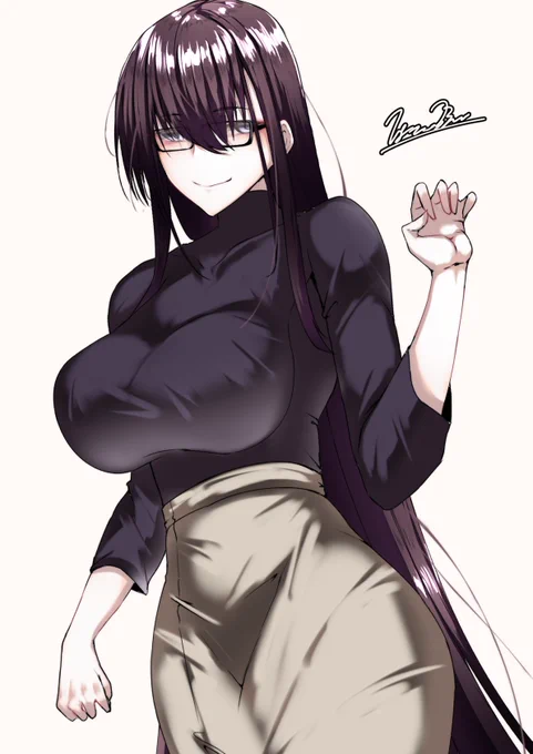 この間見たこんな感じの秋っぽい服香子さん絶対似合う
#FGO 