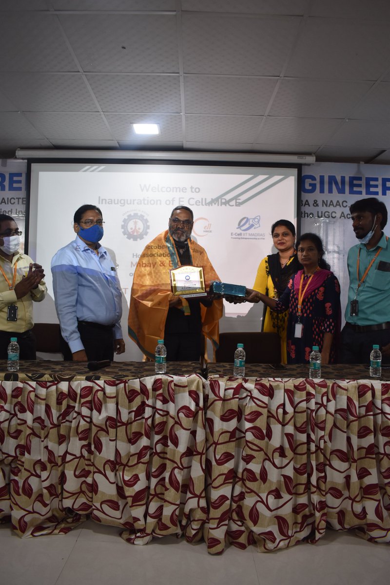 ecell_mrce's tweet photo. Malla Reddy College of Engineering has officially inaugurated its own Entrepreneurship Cell in association with E Cell, IIT Madras, and E Cell, IIT Bombay. We thank our honorable chief guest Mr. Viiveck Varma Sir for his presence and guidance on the initial steps of E Cell, MRCE https://t.co/9h91Py3Esg