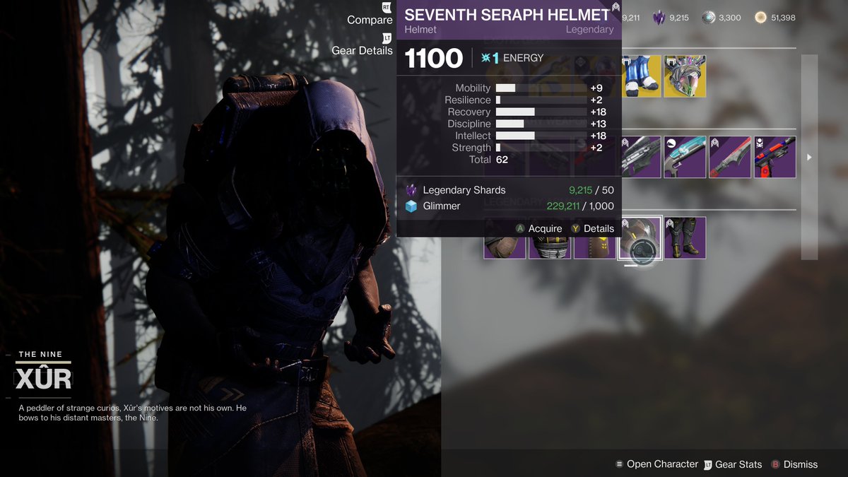 Xur is selling a titan helmet worth considering.

#Destiny2