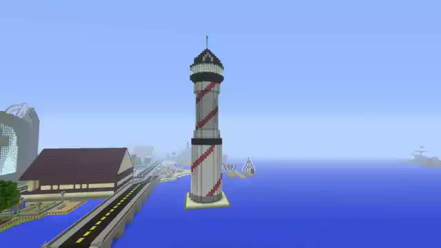 Hobo_Gaming_'s tweet photo. This is the last photos of any of my old builds. This is the Lighthouse of New Britain. I still have this map, and this is only a small portion of the builds on it. #Minecraft #MinecraftBedrock #Minecraft360 https://t.co/IReBSLgRqf