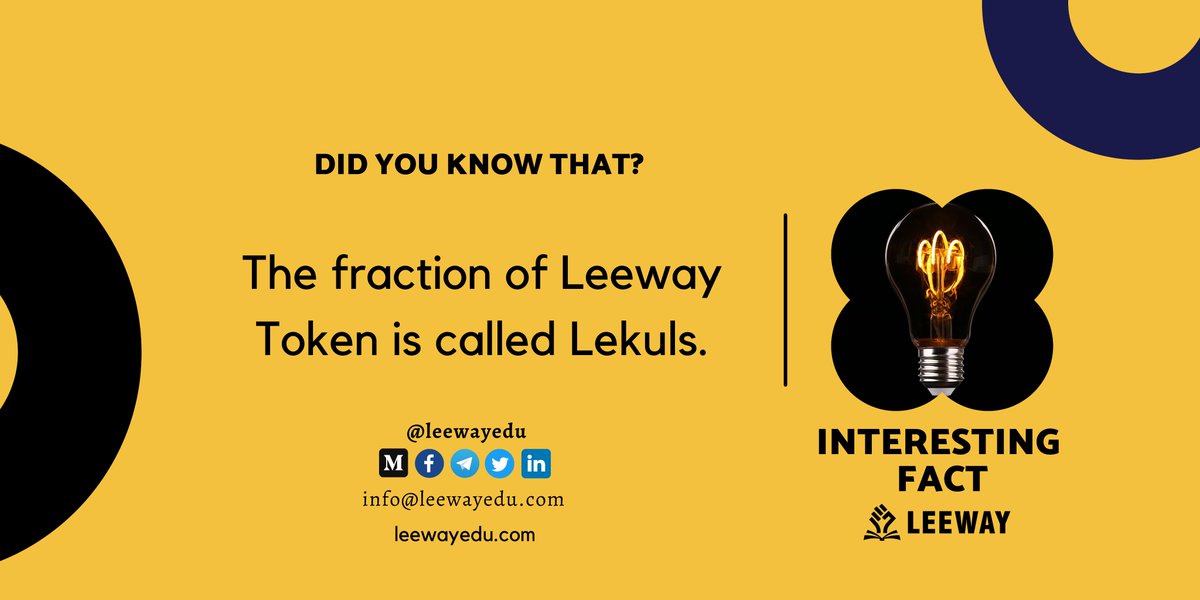 In the coming years, more Lekuls will be traded as 1 Leeway would be so expensive
#Bitcoin #Leeway #Cryptocurrency