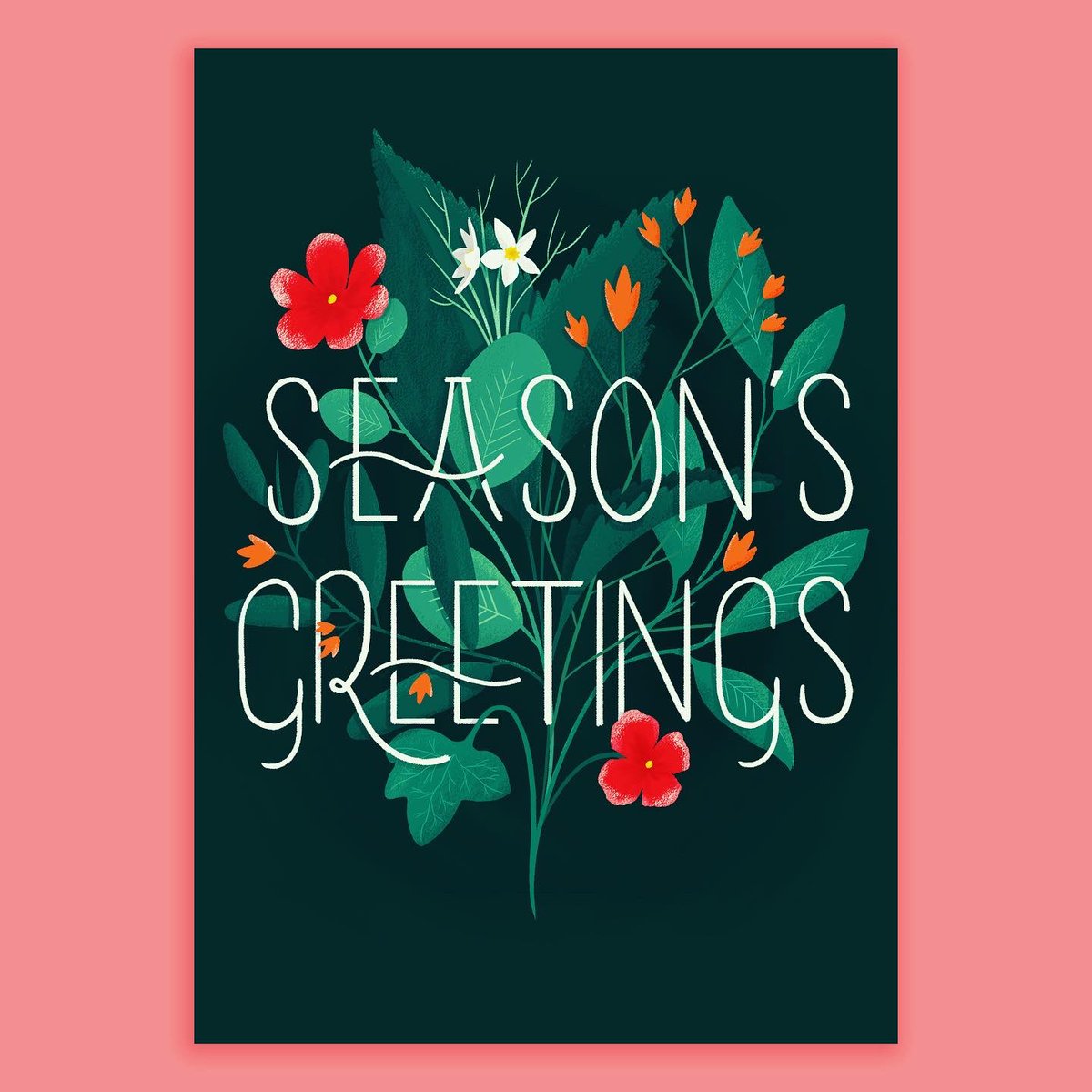 hollypereira81's tweet photo. New Christmas card design for @wearedesignist #illustration #lettering #hollypereira #designist #shoplocal https://t.co/pSu16Sl6u8