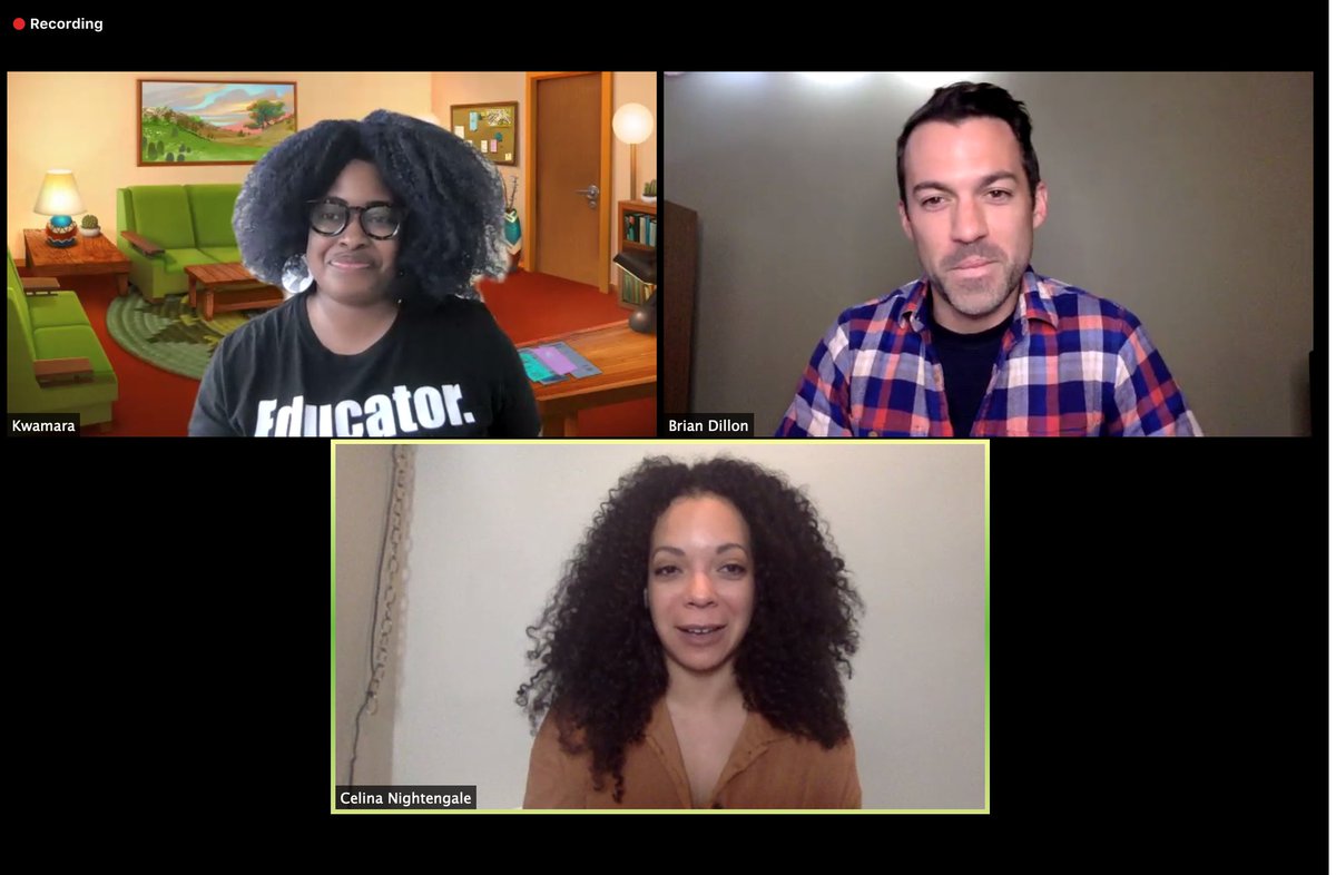 readtoleadgames's tweet photo. We're on live with Celina Nightingale, Broadway Actor as she gives advice to Middle Schoolers:

“Sometimes you don’t know you’re on the right track. Sometimes you don’t get the part. But you have to believe in yourself." #ReadtoLeadLive https://t.co/3PqE4aYYWV