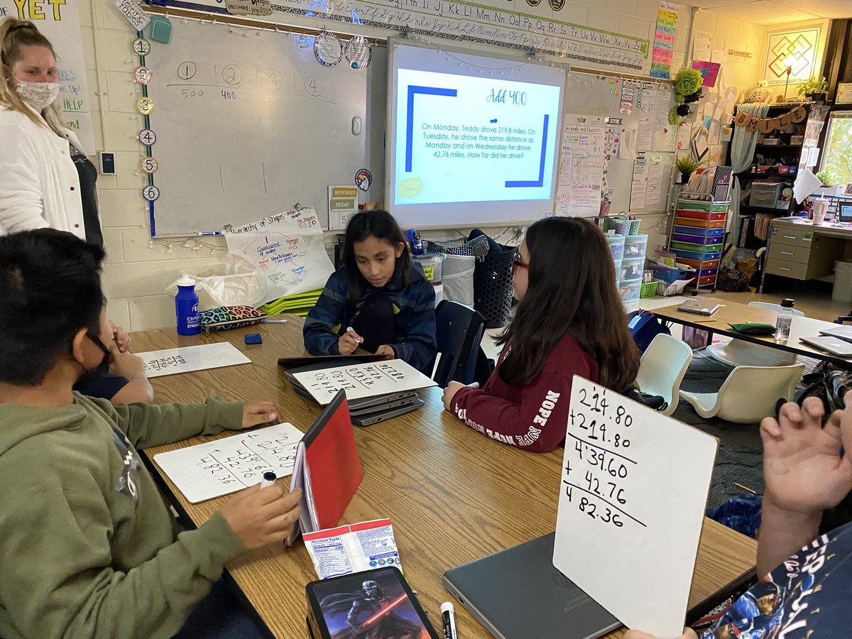 BeverlyAtsma's tweet photo. JEOPARDY math review = TEAMWORK @oges_fifth @OGESeagles #ccsdsteam @CherokeeSchools https://t.co/piLozGgdCx
