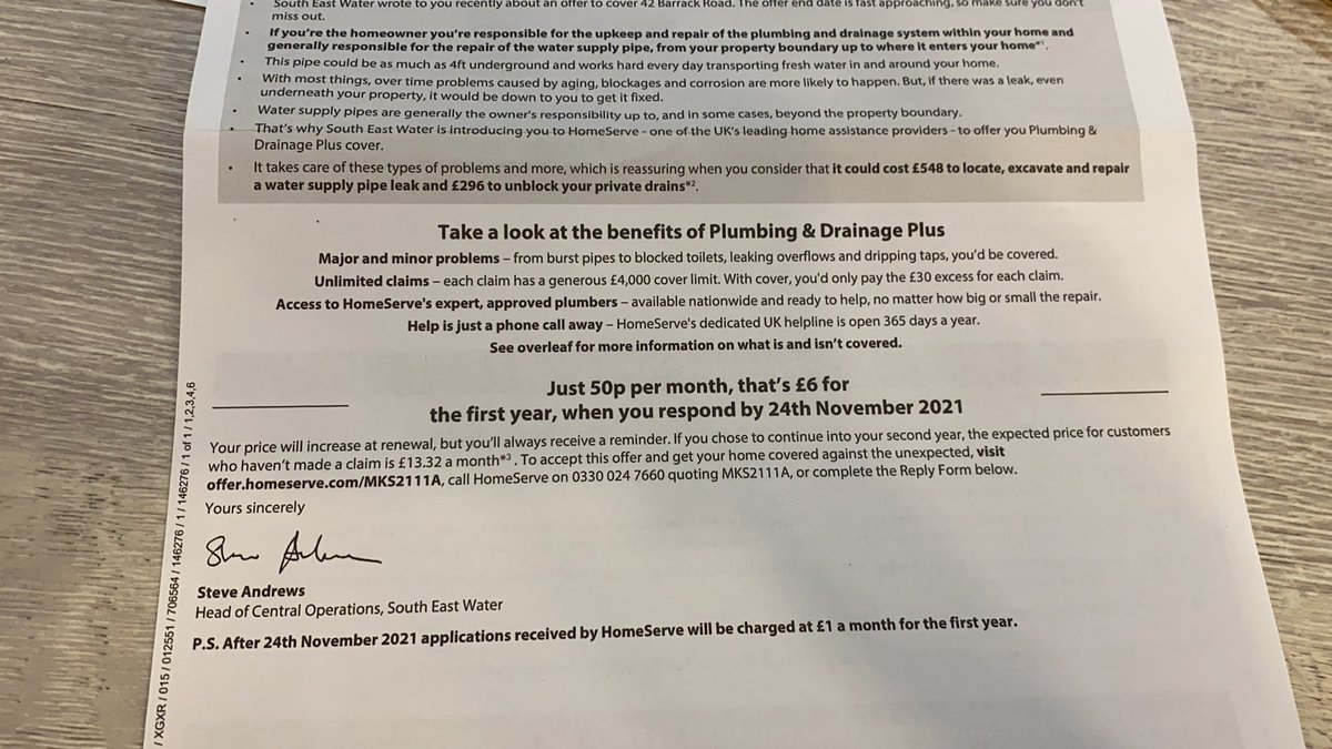 Kaia Vitler (@kaia_vitler) on Twitter photo Is this ‘homeowner is responsible for the upkeep of all drainage and plumbing from boundary up to home (incl underground)’…must sign up for drainage plus (£) just a con to charge us more??? <a href="/MartinSLewis/">Martin Lewis</a> help?<a href="/MoneySavingExp/">MoneySavingExpert</a> Is this ‘homeowner is responsible for the upkeep of all drainage and plumbing from boundary up to home (incl underground)’…must sign up for drainage plus (£) just a con to charge us more??? <a href="/MartinSLewis/">Martin Lewis</a> help?<a href="/MoneySavingExp/">MoneySavingExpert</a>