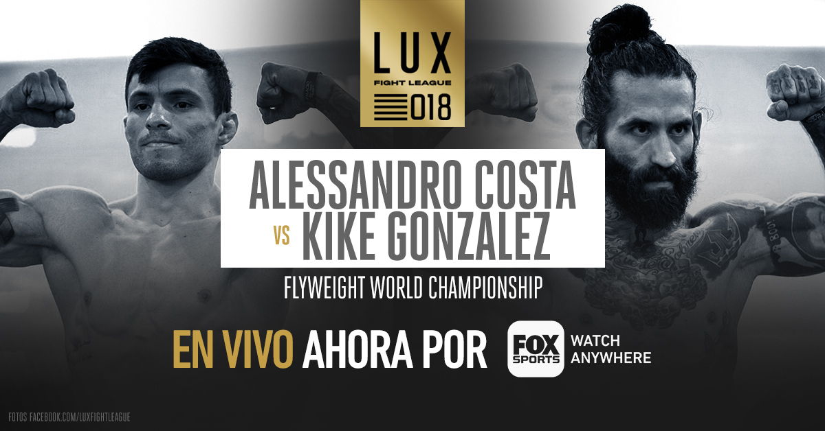 FOXDeportes's tweet photo. ¡Arrancamos transmisión!
Vive el combate entre Alessandro Costa y Kike González en @luxfightleague por @FOXDeportes en exclusiva a través de tu #FSAPP: https://t.co/aRdOigK9xk
#LUXenFD #LUX018 https://t.co/v7XEFTIMcw