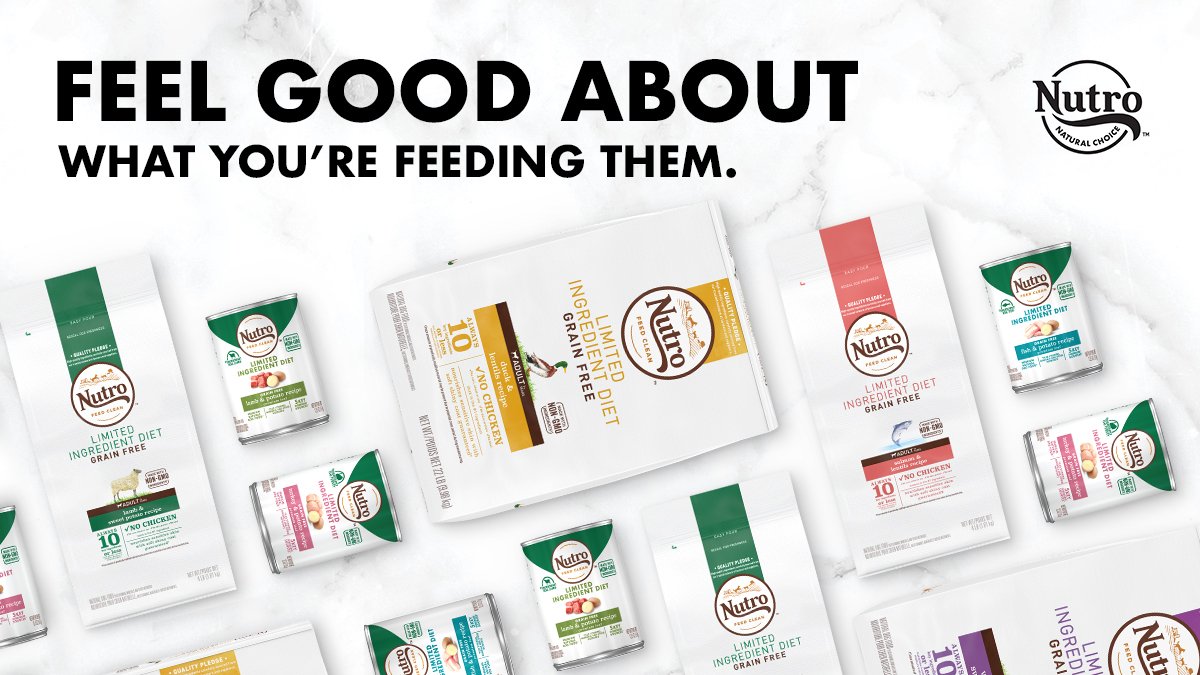 NUTROBrand's tweet photo. Show your dog maximum levels of love with our Limited Ingredient Diet dog foods — a full line of clean recipes crafted to cater to their sensitivities. NUTRO. FEED CLEAN™.
Find your pet's new favorite food: https://t.co/GaQXeTCw75.
#Nutro #FeedClean #LimitedIngredientDogFood https://t.co/XF4DKXwhzP