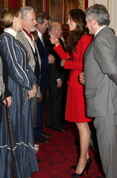 Meeting Duchess of Cambridge having performed extracts from George Bernard Shaw’s Pygmalion in front of The Queen and 400 of her closest friends at Buckingham Palace! Dramatic Arts Event. Sharon is on my right.