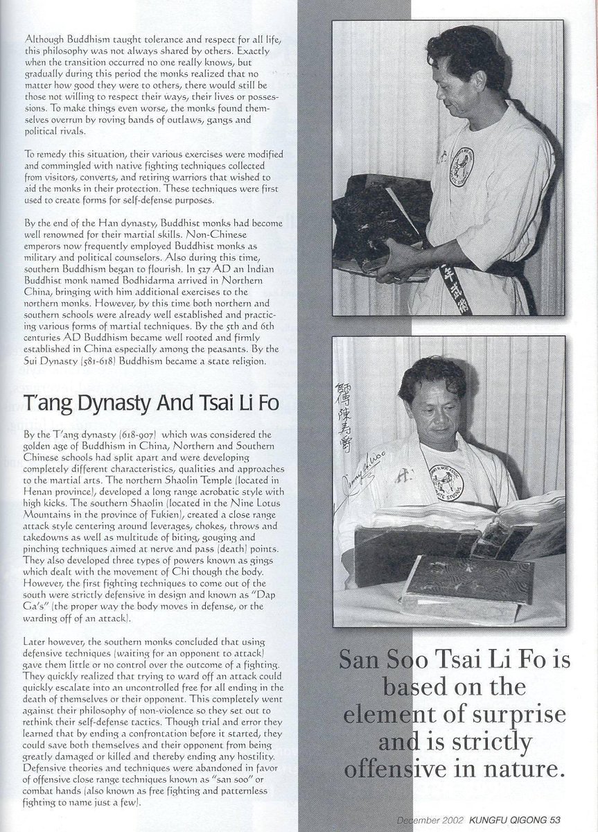 RhondasKFSS's tweet photo. Old school Kung Fu San Soo article. #KungFuSanSoo #SanSooKungFu #MartialArts #KungFu #SanSoo https://t.co/AhgEifpa34