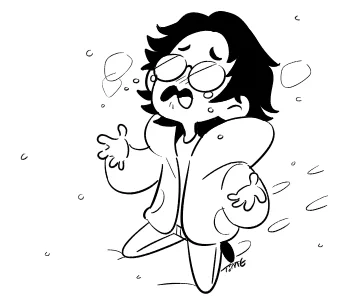 Quick scribble of Otacon crying. Again. It's just fun, sorry baby. #mgs 