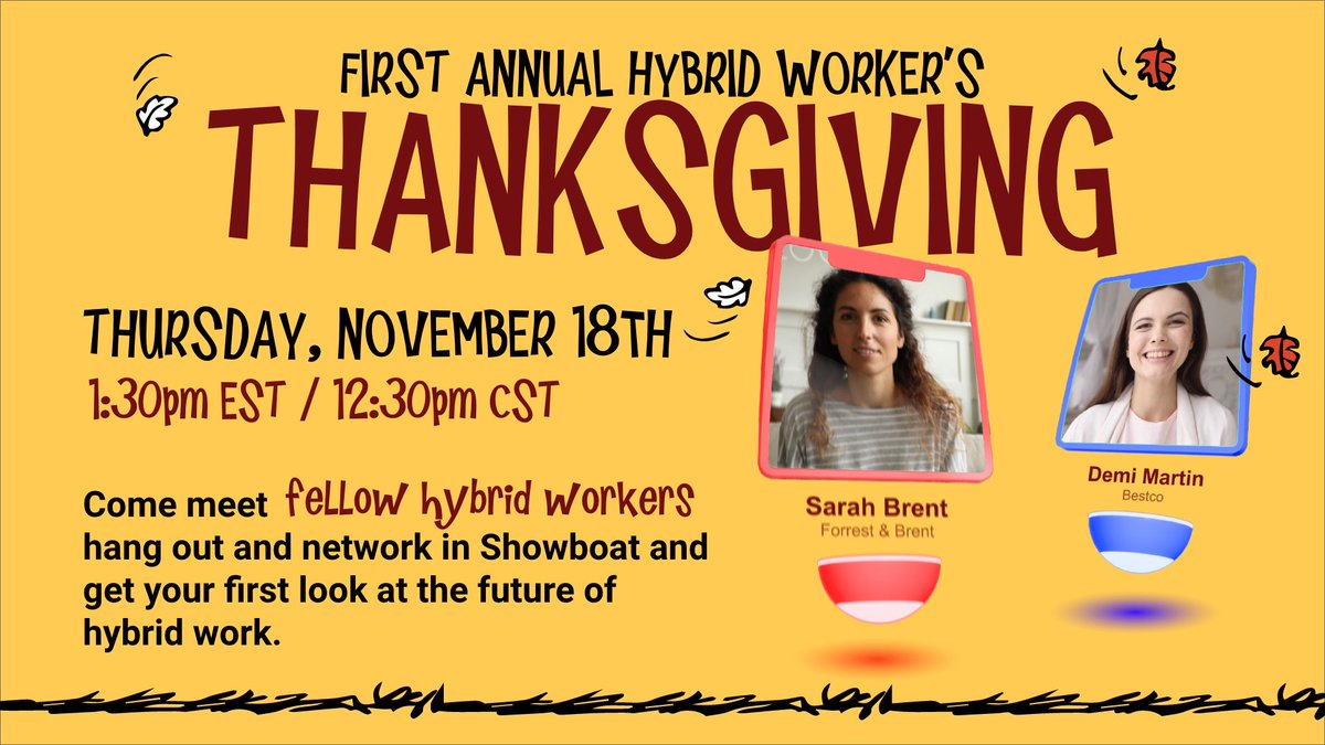Please join us on our FIRST ANNUAL HYBRID WORKER'S THANKSGIVING! A chance to see Showboat in action, we promise you won't be disappointed.
Invite your fellow Hybrid co-workers and friends. More information will to follow.
#hybridevents #hybridthanksgiving  #futureofwork