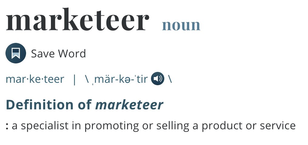 RGA's tweet photo. Oh you're a marketer, that's cool. I used to do that. But now I'm a https://t.co/CiRgq07yPZ