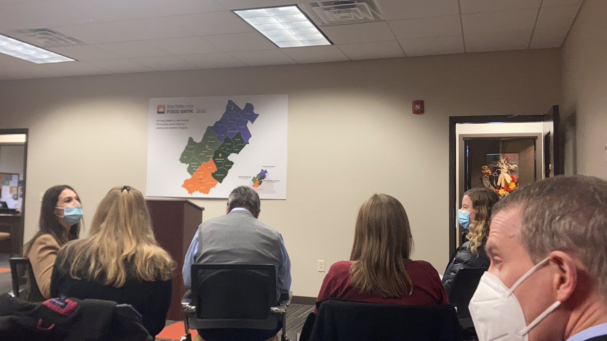 johnhack10's tweet photo. Update: Sen. Warner concluded his  rural school infrastructure tour less than an hour ago. Waiting for him to speak at the Blue Ridge Food Bank in Verona. https://t.co/j1fOn3VZ3G