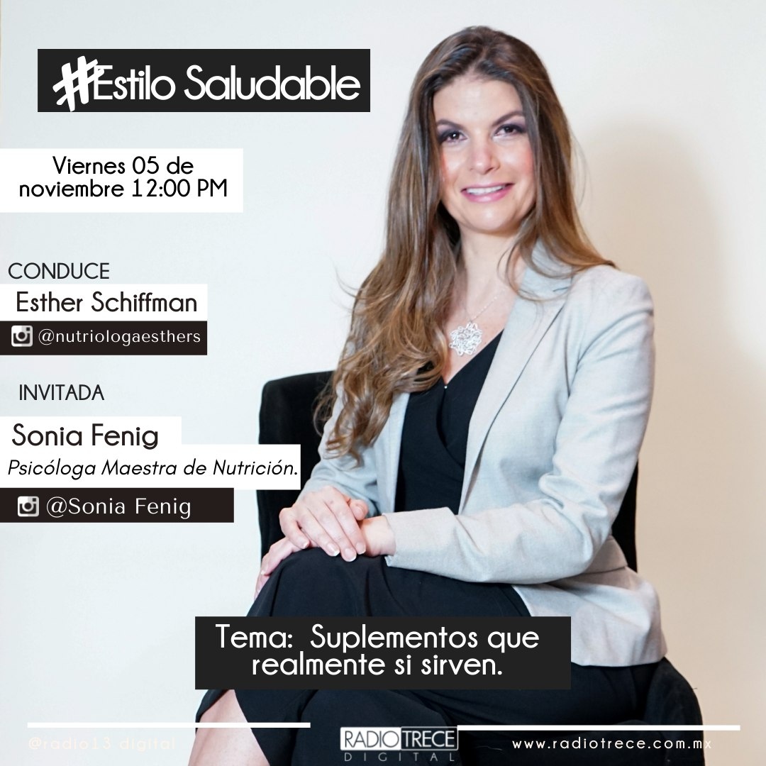 Radio13Digital's tweet photo. #EstiloSaludable 🍏 con @soniafenig, licenciada en psicología organizacional, especialista en psicoterapia y mtra. en nutrición dietética. Conversamos sobre suplementos que realmente sí sirven.
Conduce @NutEstherSchiff hoy 12:00 PM
#Radio13Digital #VidaIntegral #Suplementos https://t.co/7MuwnFxDnC
