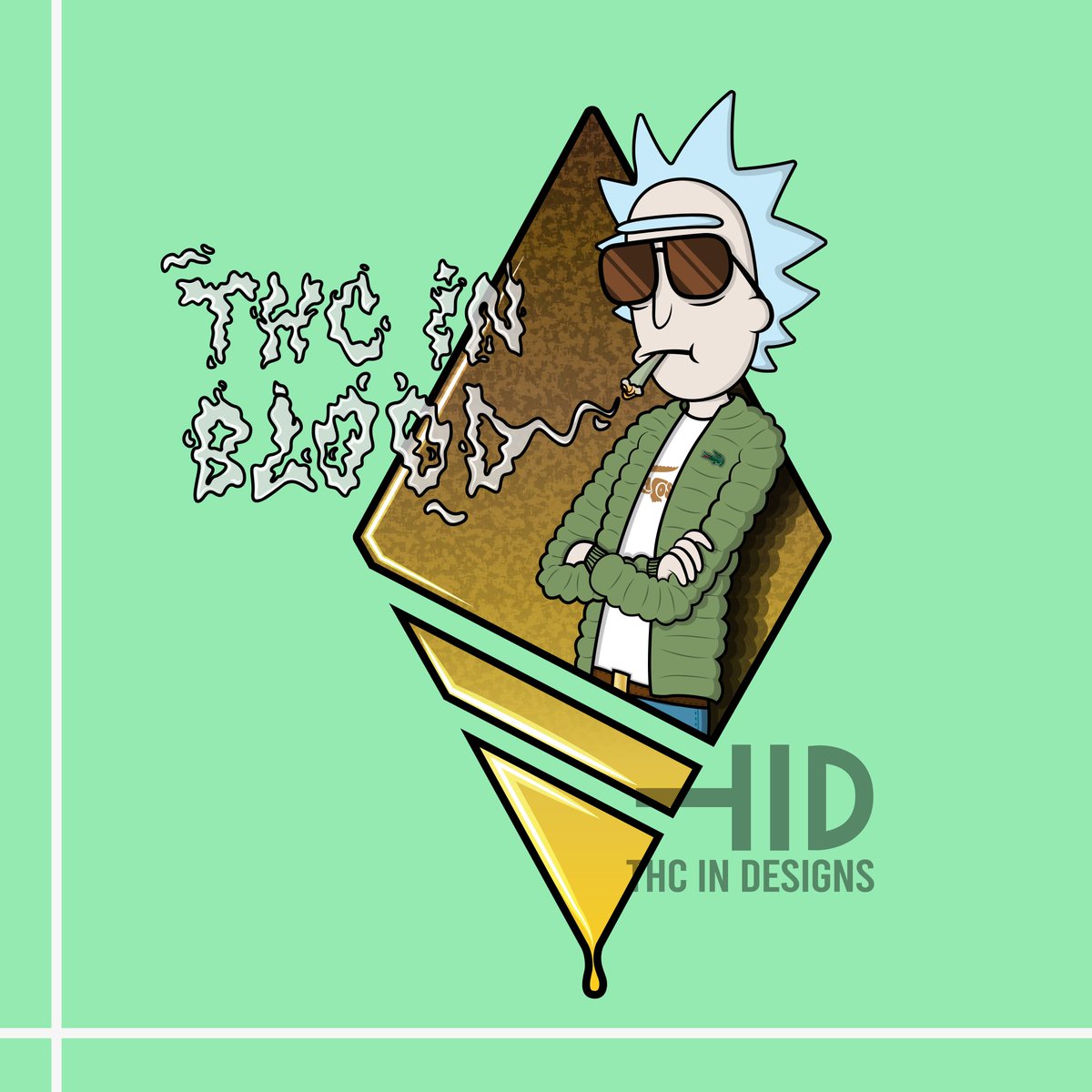 thc_in's tweet photo. 😎 THE STYLER RICK 😎
Nuevo diseño para imagen y parafernalia de Thc in Blood!! 
#ricksanchez #hashlovers #Illustrator #highlife https://t.co/zbGVx5ytZO