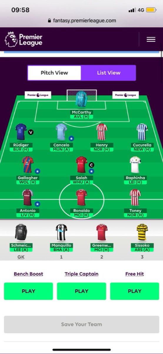 DEADRHY5's tweet photo. @OfficialFPL Who to start in goals? https://t.co/QDrEKx2TSf