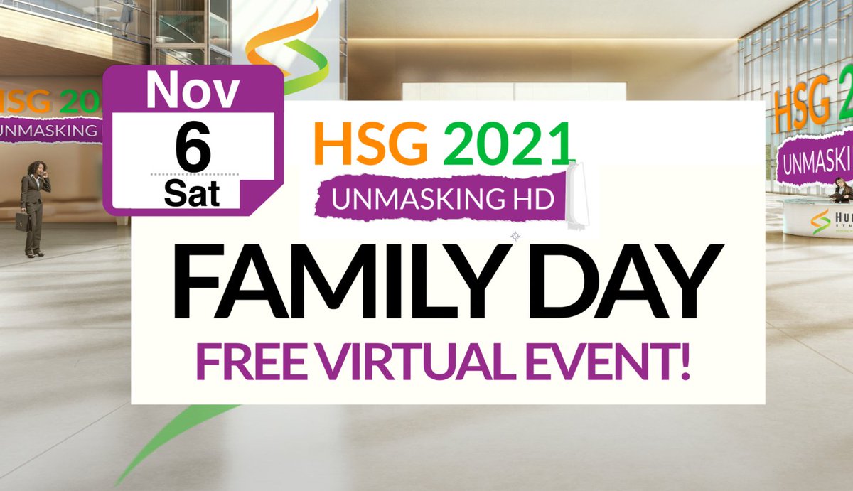HuntingtonSG's tweet photo. TOMORROW IS FAMILY DAY!

Family Day is for families, caregivers &amp; the entire HD community to share knowledge, experiences &amp; updates on critical research!

Register:
https://t.co/tE9s6gORUF

Agenda &amp; Sponsors:
https://t.co/yQ89MR3LWK

#HSG2021 #UnmaskingHD #HuntingtonsDisease https://t.co/xNambUwe0h
