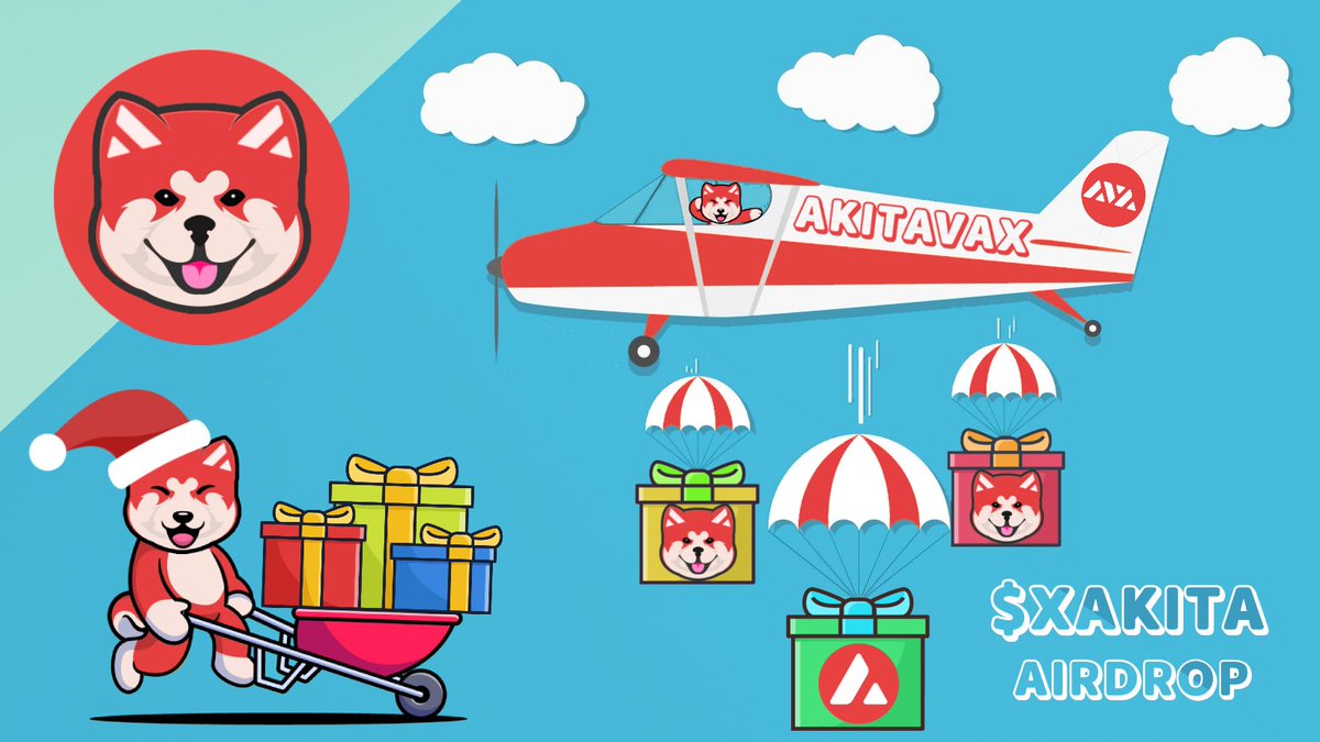 AKITAVAX 🔺 $AKITAX (@akitavax) on Twitter photo 🔥🔥 AIRDROP🔺 $XAKITA 🔥🔥
Giving away 2.500.000 $XAKITA each person;
- Follow <a href="/akitavax/">AKITAVAX 🔺 $AKITAX</a>
- Like and Retweet this post
- Tag min 3 friends (every extra friend will add extra 5.000 $XAKITA) on post with #AVAX C-Chain wallet address
Ends 09.11.2021-09:00 UTC. 🔥🔥 AIRDROP🔺 $XAKITA 🔥🔥
Giving away 2.500.000 $XAKITA each person;
- Follow <a href="/akitavax/">AKITAVAX 🔺 $AKITAX</a>
- Like and Retweet this post
- Tag min 3 friends (every extra friend will add extra 5.000 $XAKITA) on post with #AVAX C-Chain wallet address
Ends 09.11.2021-09:00 UTC.