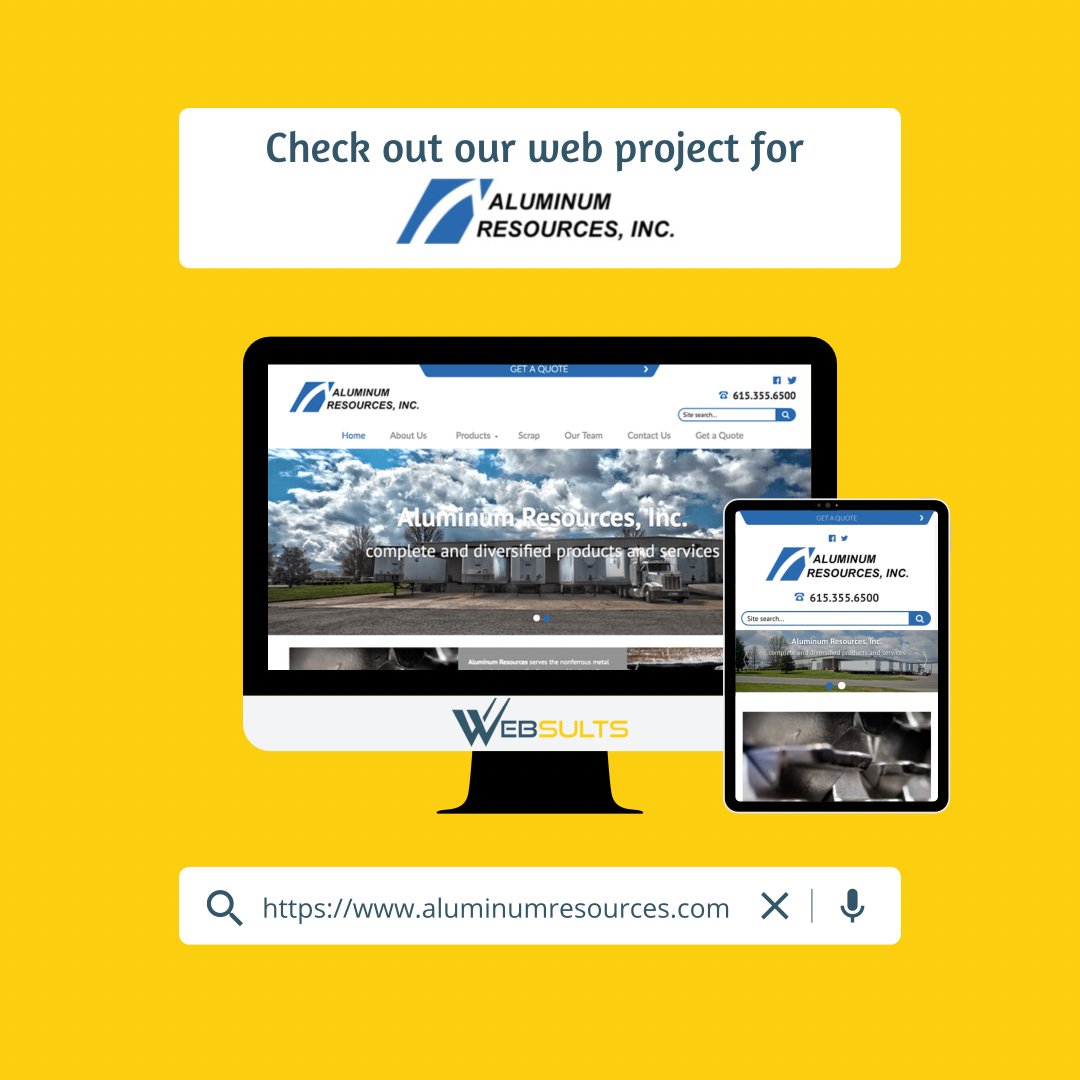 websults's tweet photo. Check out our web design project for Aluminum Resources 💻🔥

Click the link below 👇
https://t.co/JXPazdOokN

•
•
•
#webdevelopers #webdesign  #webdesignservices #uxdesigner #websitecreation #webdesignerneeded #websitehosting #websiteredesign #websitemaker #seocontent https://t.co/3OIZjSTWFH