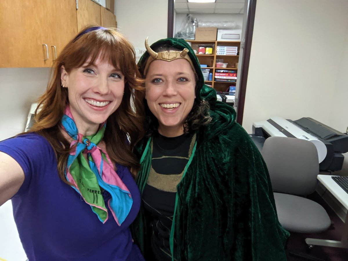 TheKHSLibrary's tweet photo. Teachers getting in on the #CharacterDay fun in the #library!
#GoCougs #MoreThanBooks #TeenLibraries
#greatdaytobeacougar #SpiritWeek
#WeAreKHS @RachelWempe @MmeWill https://t.co/LtS7ENlmKT