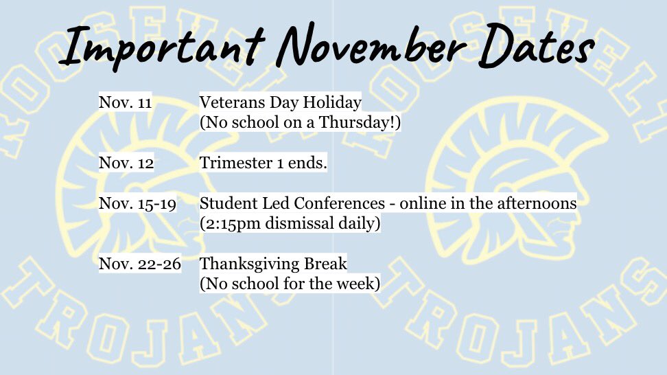 Mark your November calendars, #RMStrojans <a href="/SFUnified/">SF public schools</a> <a href="/HanPhung/">Han Phung</a> <a href="/SFUSD_Supe/">Dr. Maria Su</a> <a href="/NgP1_tech/">Patrick Ng</a> #WeAreSFUSD