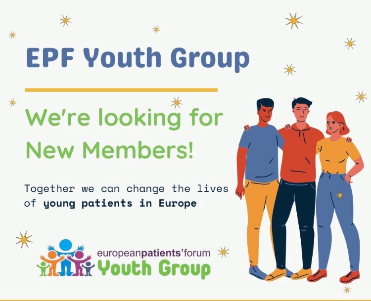 💬 Young patients have specific needs and expectations. 
 
If you are a YOUNG PATIENT and want to help ensure those needs are met, why not  join the EPF YOUTH GROUP?! 

If you are aged 15-29 and are passionate about patient advocacy, CLICK TO APPLY 👉🏻 bit.ly/joinepfyouth