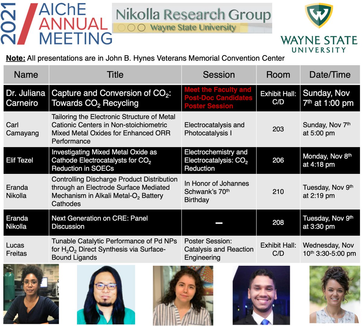 Nikolla Lab (@nikollalab) on Twitter photo For those planning your #AIChEAnnual #Boston schedules, check out the <a href="/NikollaLab/">Nikolla Lab</a> presentations:
- <a href="/julicarneirobr/">Juliana Carneiro</a> is applying for faculty positions this year. Please stop by her poster in the #MTFCPS!
- <a href="/ErandaNikolla/">Eranda Nikolla</a> is chairing a session on #NextGen #CRE!
<a href="/aiche_cre/">AIChE_CRE</a> For those planning your #AIChEAnnual #Boston schedules, check out the <a href="/NikollaLab/">Nikolla Lab</a> presentations:
- <a href="/julicarneirobr/">Juliana Carneiro</a> is applying for faculty positions this year. Please stop by her poster in the #MTFCPS!
- <a href="/ErandaNikolla/">Eranda Nikolla</a> is chairing a session on #NextGen #CRE!
<a href="/aiche_cre/">AIChE_CRE</a>