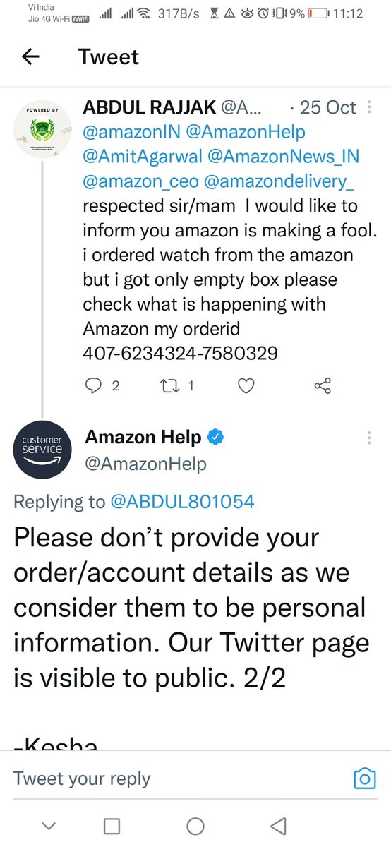 ABDUL801054's tweet photo. @amazonIN @AmazonHelp @HelpindiaWe @helpindiahand @helpindia24x71 @ndtv @Flipkart @flipkartsupport @Delhisupperclub @delhisocial  please help mee i need your help amazon is making froude i'm helpless 🙏🙏🙏 https://t.co/iuOVVBcNCI