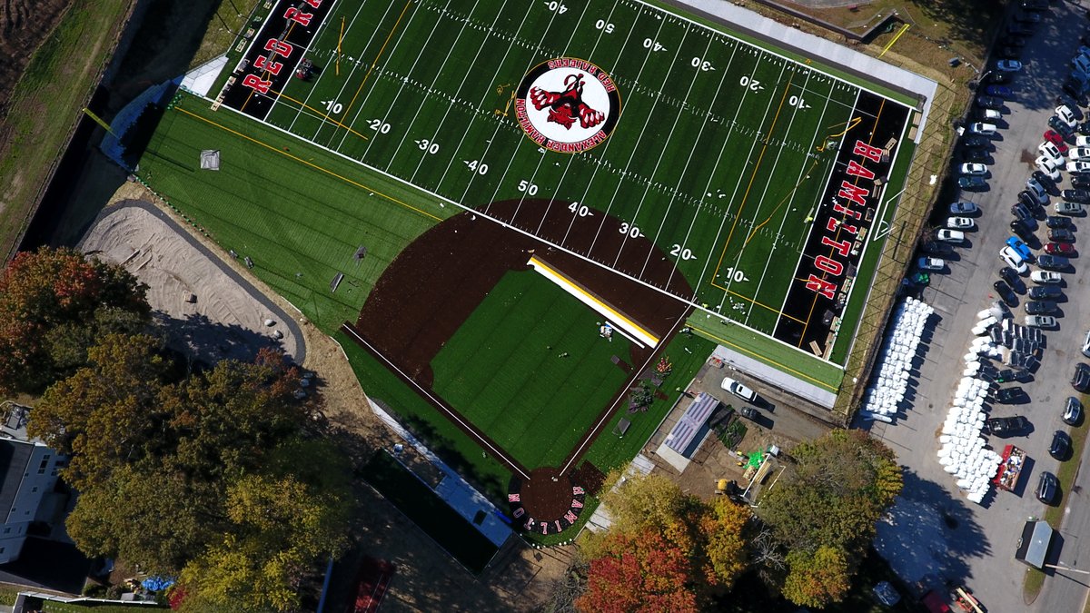 mpbaiocco's tweet photo. We captured some drone footage of our new @hamiltonhs project! It is looking amazing! @eufsd @RedRaiderAD @SecOneAthletics #ElmsfordRocks https://t.co/ntdjx19hx0
