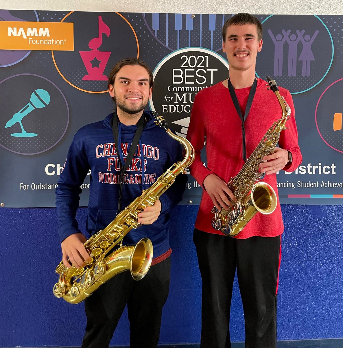 Jon Hozempa &amp; Brenden Samsel were accepted into the Fredonia Day of Jazz at <a href="/FredoniaU/">SUNY Fredonia</a>, taking place this Saturday. This is an intensive workshop for intermediate to advanced high school instrumentalists interested in jazz improvisations. Congratulations, boys! 🎷 #forksnation