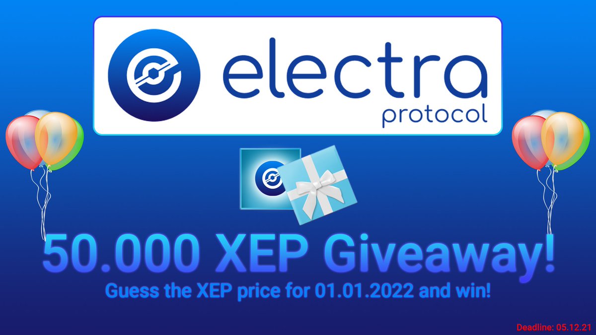 I am happy to announce that the 50.000 XEP Price Guessing Giveaway has started! 🔥

Guess the price of #XEP🧿 on 01.01.2022 and win 50.000 $XEP! 🎉

To participate, use this Google form:

docs.google.com/forms/d/e/1FAI…

Please read the rules carefully❗️

Good luck to everyone! 🍀