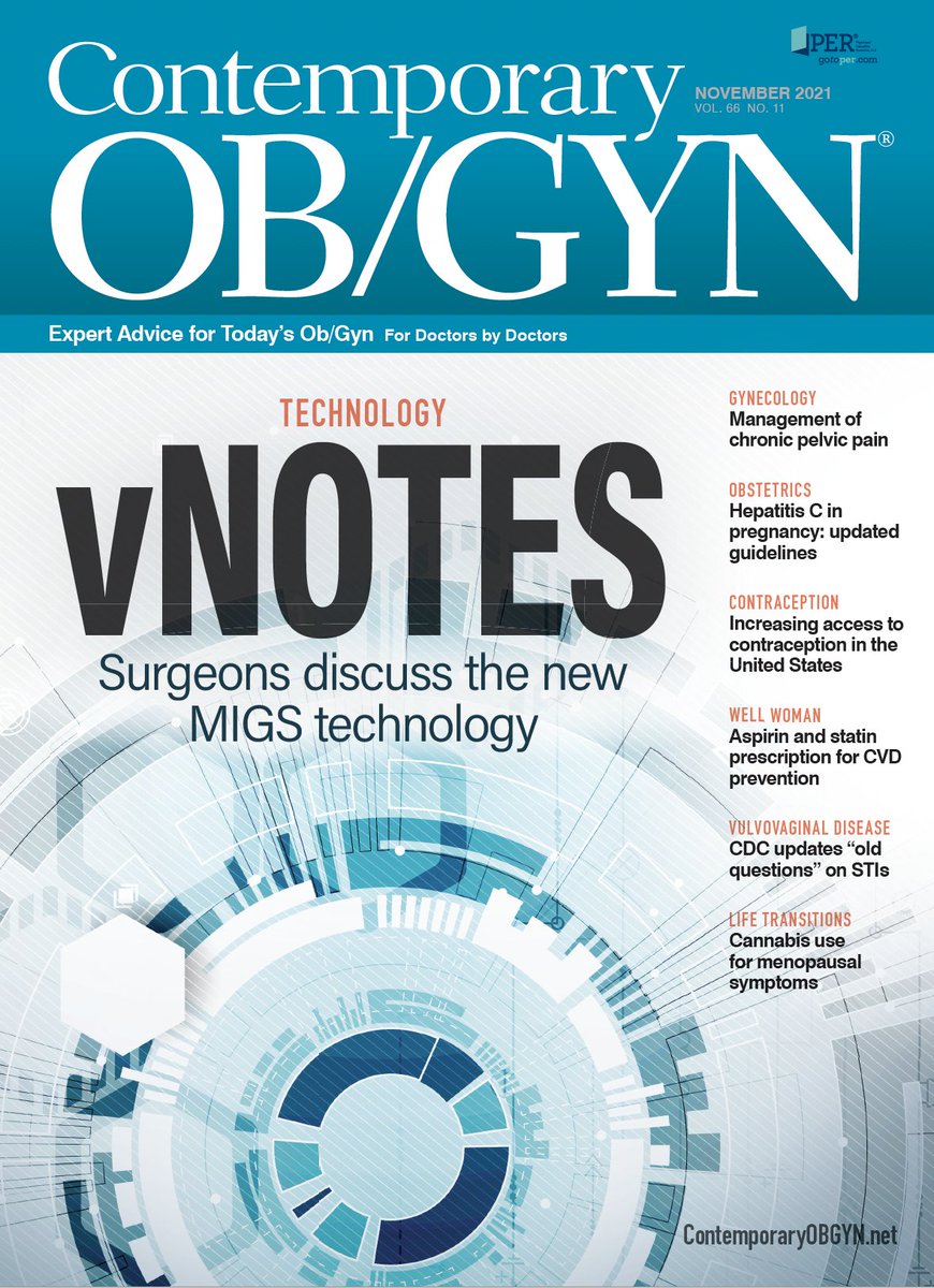 ContempOBGYN's tweet image. 🚨 Digital issue alert! 🚨

This month, we discuss the latest innovations in gynecologic surgery, diagnosing and treating chronic pelvic pain, using cannabis for menopausal symptoms, and more. 

Read articles as they go live: bit.ly/3qbb29i