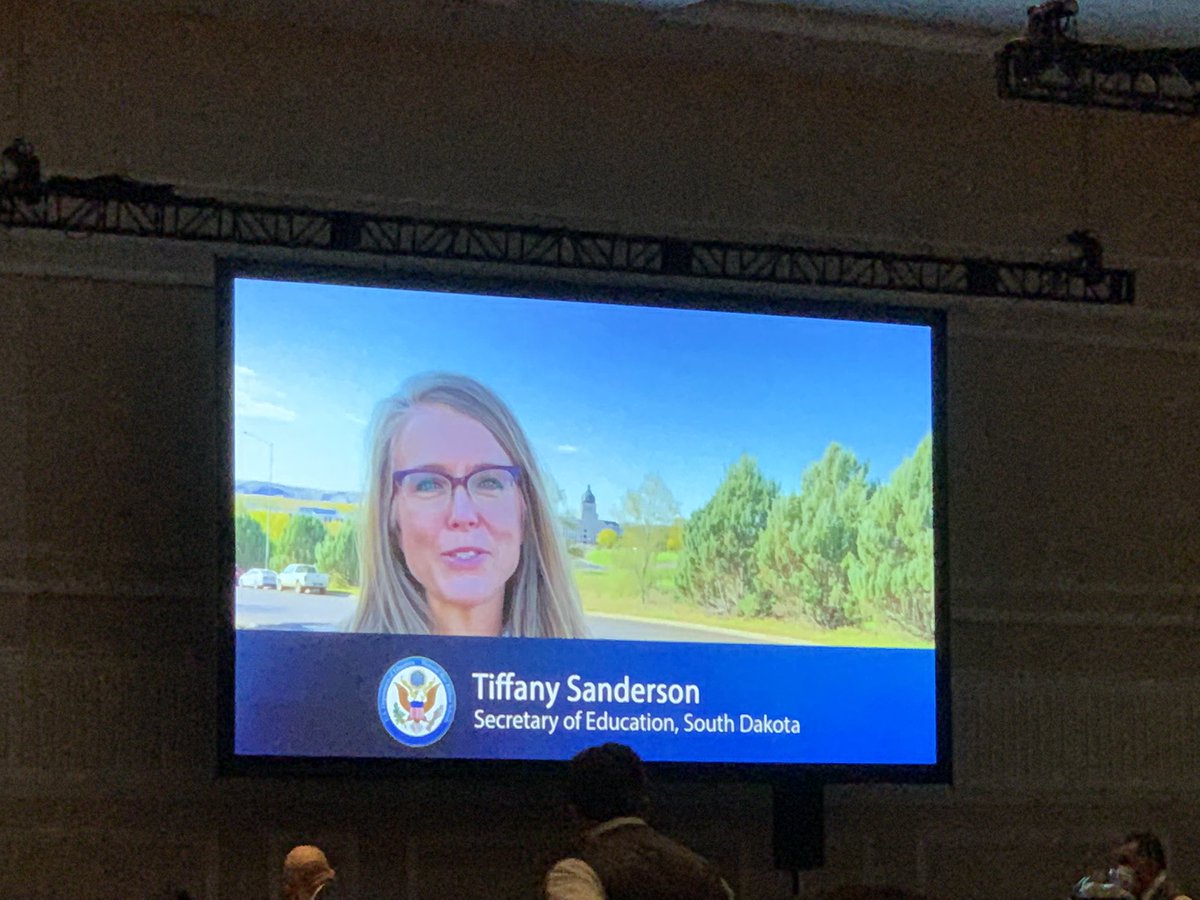 Thank you, SD Secretary of Education Tiffany Sanderson for your message of congratulations and positive support at the National Blue Ribbon School ceremony today! #RCAS2021 #NBRS2021