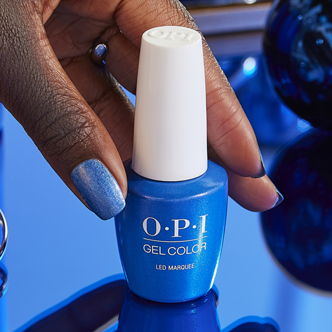 OPI_PRODUCTS's tweet image. #LEDMarquee is a holographic blue that will get the salon party started and put everyone in a holo-daze! 

bit.ly/2YfyTJp

#ColorIsTheAnswer #OPICelebration #OPIPro #NailTech #OPIGelColor #OPIObsessed #GelMani #GelNails #ShimmerNails #ShimmerMani #SalonLife