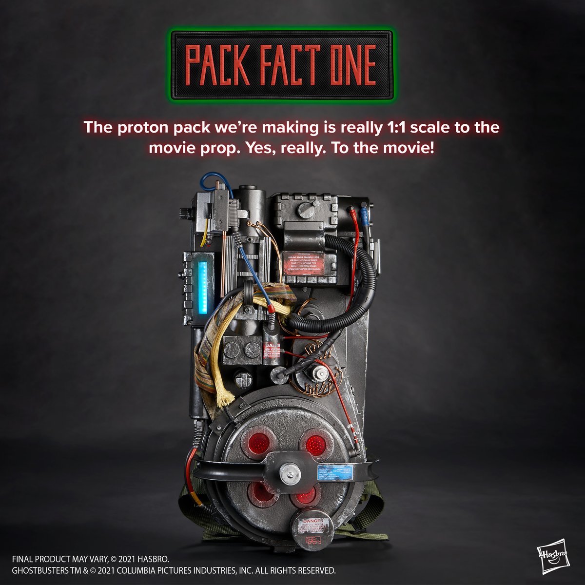 HasbroPulse's tweet photo. It’s happening! Thanks to YOU, we’ve unlocked the @Ghostbusters Plasma Series Spengler’s Proton Pack. To celebrate, and because we’re fact-obsessed nerds, we’re going to start a new series we like to call PACK FACTS. https://t.co/Vu07tsLt2E