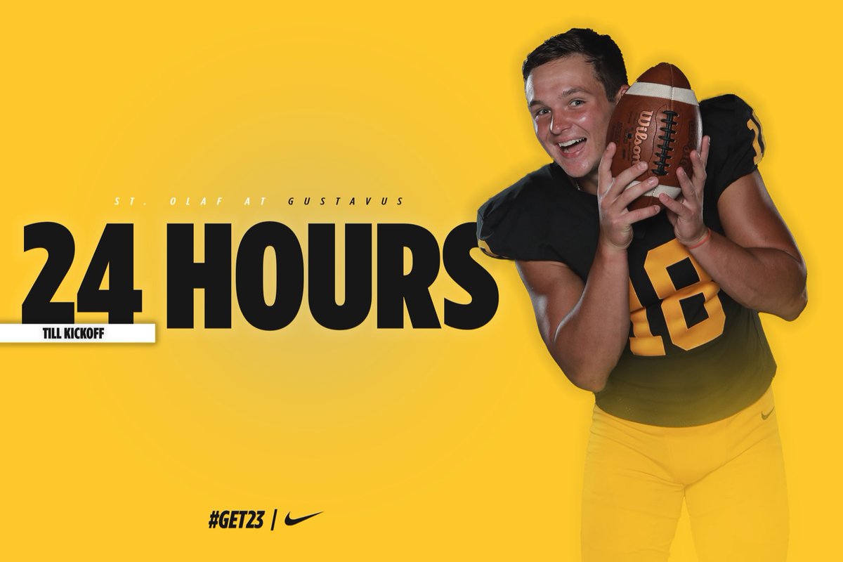 gustiefootball's tweet photo. 24 HOURS ‼️

🆚 St. Olaf
🕐 Saturday, 1pm
📍 Hollingsworth Field

#GET23 #gogusties https://t.co/ctUOGBdOSr